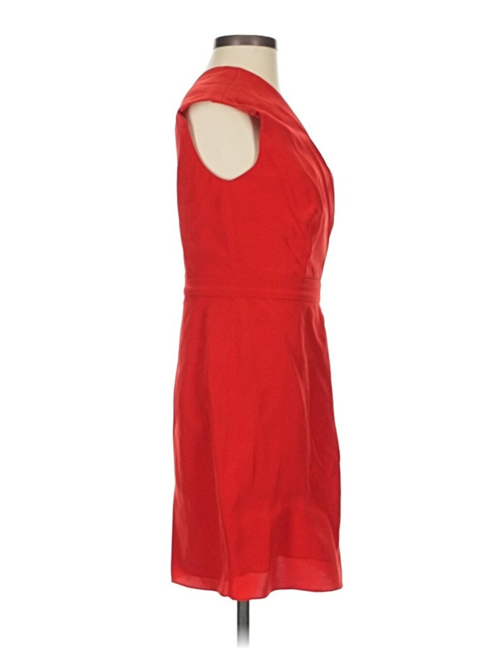 Anthropologie Gwyneth Silk Dress 0 Red Y2K One Shoulder Cocktail Party Shoshanna - Picture 4 of 9